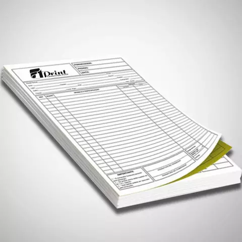 Bloco Copiátivo 15x21 50x3 vias Sulfite 75g 1x0 preto e branco