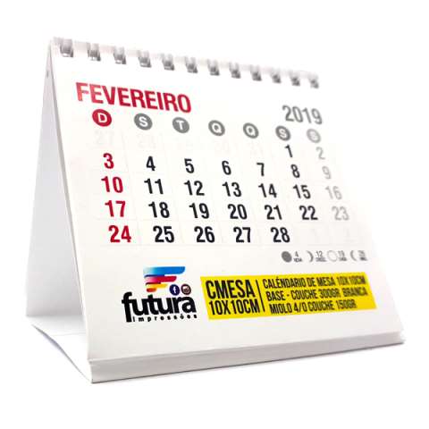 CALENDÁRIO DE MESA 10X10CM   WIRE-O