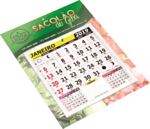 CALENDÁRIO DE PAREDE C/BLOCO 180x270mm 